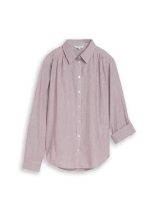 Tom Tailor - Bluse aus Dobby-Gewebe rot - Gr. - 36