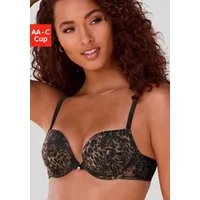 LASCANA Push-up-BH mit Bügel aus modischem Leo-Mesh und Spitze, sexy Dessous, Reizwäsche