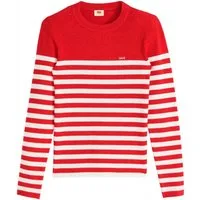 Levi's® Rundhalspullover RIB CREW SWEATER Geripptes Strickmuster