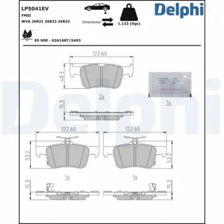 Delphi Bremsbel?ge hinten Honda E