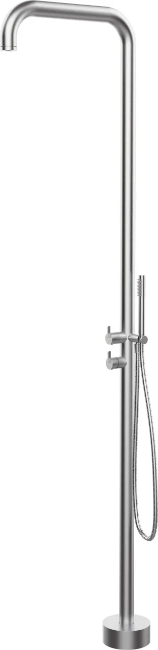 Neuesbad Serie 600 bodenstehendes Duschsystem, edelstahl gebürstet NB1DENQS_F4GM1