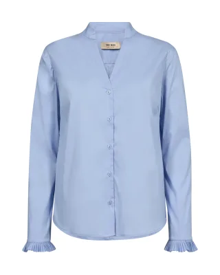 MOS MOSH - MMHassie Pleat Shirt brunnera blue - Gr. - L