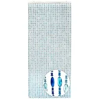 Kobolo Türvorhang Perlenvorhang OCEAN aus Kunststoff blau 90x200cm (1 St), Ösen, transparent