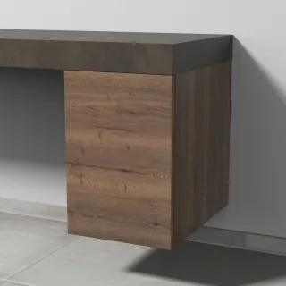 Sanipa Anbau-/Solitärschrank Anschlag links 2morrow (P2390L) 510x350x520 Eiche-Tabak, P239050L P239050L