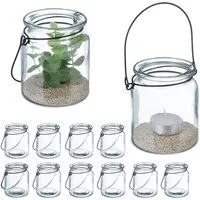 relaxdays Windlicht Glas 12er Set (12 St)