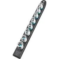 SmartRail 1/2" Steckschlüsseleinsatz-Satz Außen-Sechsrund, 8-teilig schwarz, E10 - E24, kurz