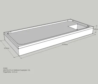 Neuesbad Wannenträger für Kaldewei Superplan 160x70x3,9 SD21048
