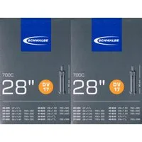 Schwalbe Fahrradschlauch 2x Schwalbe DV 17 Schlauch 28" 622 DV17 Dunlopventil, 1,50, 1,10, 1,30, 1 5/8, 1,75, 1,40, 1 3/8, 1,60, 1,20, 1,35, (2-St)