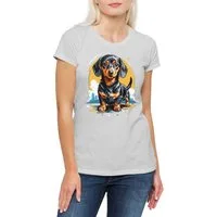 Urban Backwoods Print-Shirt Sweet Dackel Art Damen T-Shirt Dachshund Teckel Hund Dog Kurzhaar (1-tlg) Breed Pet Rasse Züchter