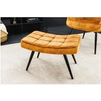riess-ambiente Fußhocker SCANDINAVIA senfgelb / schwarz (Einzelartikel, 1 St), Wohnzimmer · Samt · Metall · Scandinavian Design