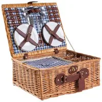 eGenuss Picknickkorb eGenuss Handgefertigter Picknickkorb mit Zubehör