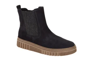 Gabor Damen Stiefeletten 8008.03.002 in dunkelblau - bequeme Chelsea Boots