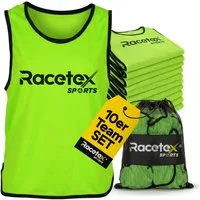Racetex Trainingsleibchen 10er Set gelb in verschiedenen Größen mit Netzbeutel zur Aufbewahrung ⚽ UNSERE EMPFEHLUNG ⚽
