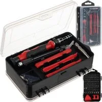 BIGSTREN Schraubendreher Torxy 110-Teiliges Werkzeugset für Handy Pc Brillen Uhren, (Präzisions-Werkzeugset für feine mechanische Arbeiten und Reparaturen., 110 St., 110-teiliges Präzisions-Set für Elektronikreparaturen), 110-teilig, präzise Werkzeug