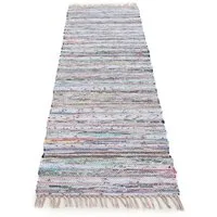 carpetfine Teppich Kelim Chindi, Wendeteppich, rechteckig, Höhe: 6 mm, handgewebt, Fleckerlteppich mit Fransen, auch vielen in Läufergrößen