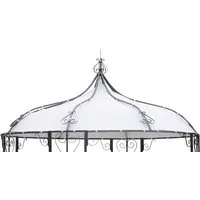 DEGAMO Pavillon-Ersatzdach BURMA, rund 300cm, Polyester PVC-beschichtet weiß, wasserdicht