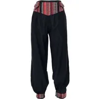 Guru-Shop Relaxhose Muckhose, Pluderhose mit breitem Bund und.. Ethno Style, alternative Bekleidung