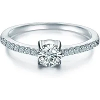 Trilani Silberring Verlobungsring aus 925 Sterling Silber, mit Zirkonia