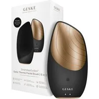 GESKE German Beauty Tech Elektrische Gesichtsreinigungsbürste SmartAppGuided™ Sonic Thermo Facial Brush 6 in 1, Packung (Gerät & USB-Ladekabel), 2-tlg., Gerät inkl. kostenloser APP (SmartAppGuided Device), Anti-Aging Massage-, SmartSonic Pulsation- &