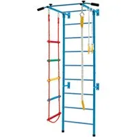 COSTWAY Sprossenwand Turnwand, mit Klimmzugstange, Metall