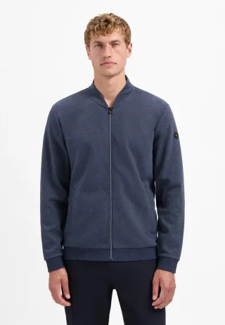 No Excess - Sweater Full zip College Collar Twill Relief night - Gr. - L