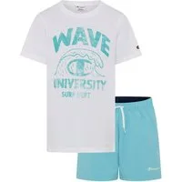 Champion T-Shirt & Shorts Kids' Beach Set (2-tlg) 2-teiliges Set, aus Baumwolle, für Kinder und Jugendliche