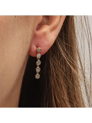 Diamonds by Ellen K. Ohrringe Gold 585 zweifarbig mit 10x Brillant zus. 0,05ct.