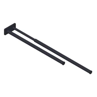 Giese Handtuchhalter 90117-14 doppelt, Länge 495 - 680 mm, schwarz matt