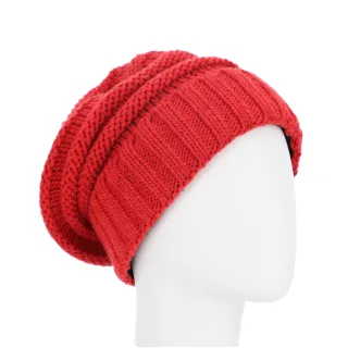 Halsüberkopf Accessoires - Ballonmütze Umschlag Fleece rot - Gr. - OS