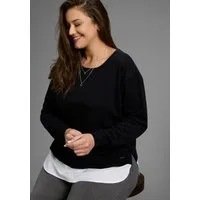 Laura Scott CURVE Sweatshirt Große Größen mit gepflegtem Bluseneinsatz