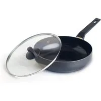 Qulinart by Brandt Bratpfanne mit Deckel Aluminium schwarz 28 7,3 cm