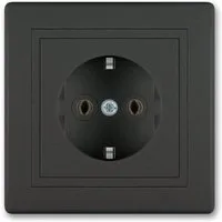 Aling Conel Unterputz-Steckdose Prestige Line Unterputz-Steckdosen Schwarz (Soft Touch), Packung, VDE-zertifiziert
