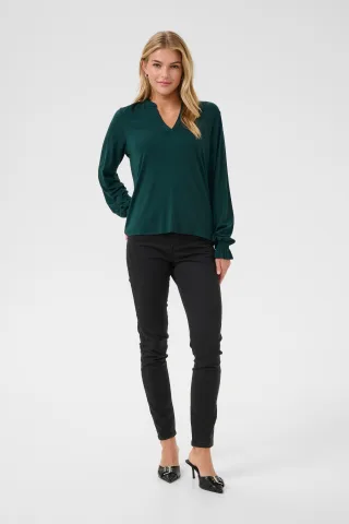 Langarm-Bluse Regular fit Ponderosa Pine dark green