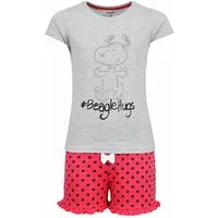 Snoopy Schlafanzug Peanuts Snoopy Mädchen kurzarm Pyjama Shirt Shorts (Set) Gr. 134 bis 164