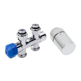 HSK Mittelanschluss Boden, Durchgangsvariante chrom, 890832-02 890832-02