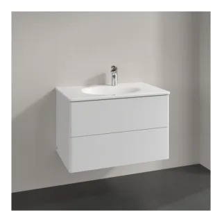 Villeroy und Boch Antao Waschtisch-Unterschrank L04000GF 78,8x50,4x49,6cm, ohne Frontstruktur, glossy white lacquer, Mit Beleuchtung