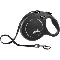 flexi Flexileine FLEXI Rollleine New CLASSIC Gurt - 8m, bis 50kg Farbe: Schwarz