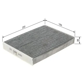 Bosch Aktivkohle-Innenraumfilter Dacia Nissan Renault 1987435556