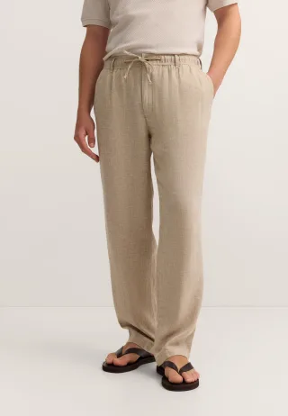Bugatti Herren Chino Regular Fit aus Leinen-Baumwolle