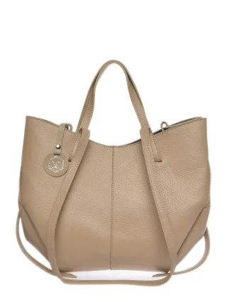 Luisa Vannini Beige Rindsledertasche