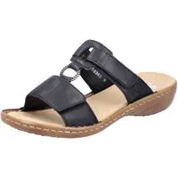 Rieker Pantolette, Keilabsatz, Sommerschuh, Schlappen mit Schmuckring