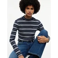 Tommy Hilfiger Langarmshirt SLIM CODY MOCK-NK LS Baumwolle, slim fit