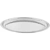 Sunay Servierplatte Orientalisches Serviertablett - rundes Design in Silber, Blech, (1-tlg)