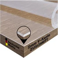 Blade Tischdecke Tischdecke Transparente Glasklar Tischfolie 2 mm, abgeschrägte Kante (Einzelartikel, Einzeln erhältlich), Kratzfest, geruchlos, REACH-konform, individuell zuschneidbar