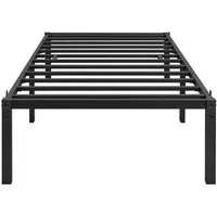Yaheetech Metallbett 90×190/90×200/140×200/160×200/180×200 cm, Bettrahmen 36/41 cm H mit Lattenrost, Bettgestell aus Metall