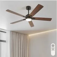 Riserva Deckenventilator Deckenventilator mit Licht, 132 cm, schwarz, inklusive Fernbedienung