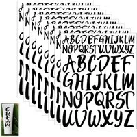 FELIXLEO Sticker 8 Blatt Selbstklebende Buchstaben, Groß Buchstaben Aufkleber, (16-tlg)