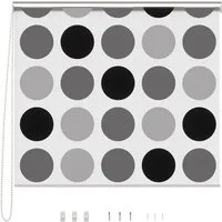 Aquabad® Duschrollo Vaskaflex Badewannenrollo Breite 140 cm, Muster: Kreise, Breite: 140cm