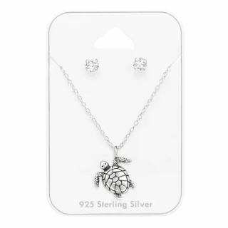 Schildkr?ten Halskette aus 925 Silber