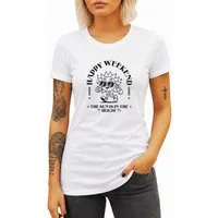 Banco T-Shirt Damen Happy Weekend Sonnen-Print Rundhals Baumwolle 100% Baumwolle